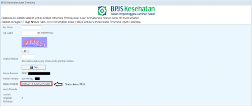 www.bpjs-kesehatan.go.id. kemudian pilih link bpjs checking