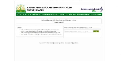 Cek STNK Aceh Online
