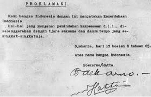 Naskah Proklamasi - sejarah indoneisa